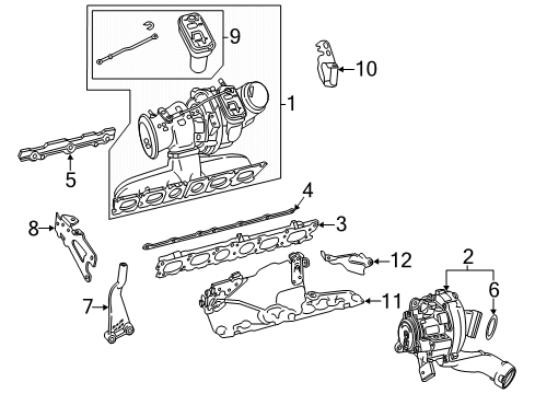 2021 Mercedes-Benz CLS53 AMG Exhaust Manifold Diagram