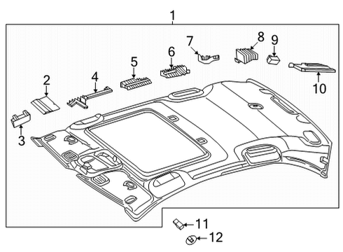 Headliner Diagram for 206-690-95-03-1D33