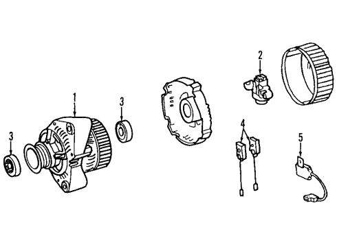 1993 Mercedes-Benz 600SL Alternator Diagram 1