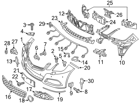 Outer Grille Diagram for 212-885-16-23