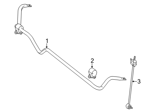 2019 Mercedes-Benz S65 AMG Stabilizer Bar & Components - Rear Diagram 1