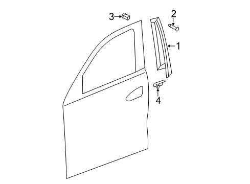 2013 Mercedes-Benz ML550 Exterior Trim - Front Door Diagram