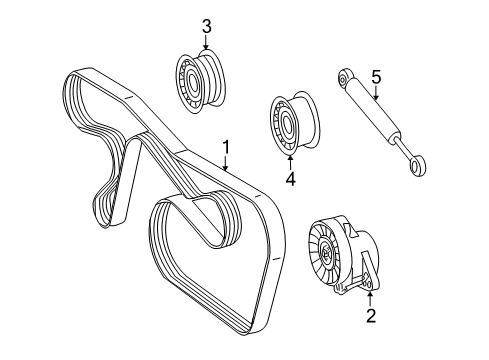 2009 Mercedes-Benz C350 Belts & Pulleys, Maintenance Diagram