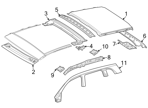 2022 Mercedes-Benz GLB35 AMG Roof & Components Diagram 1