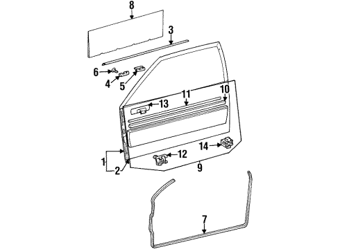 1999 Mercedes-Benz CL600 Door & Components, Exterior Trim, Body Diagram