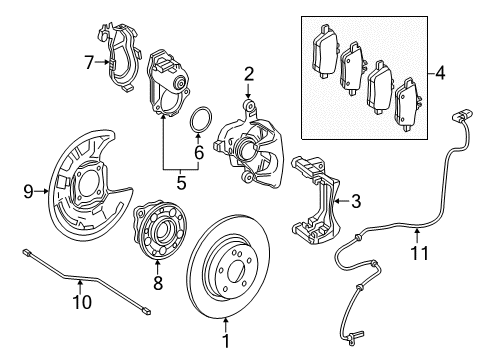 2016 Mercedes-Benz GLA250 Rear Brakes Diagram 2