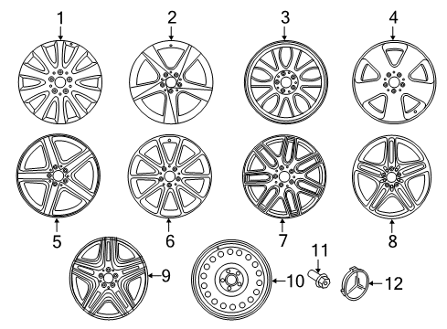 2019 Mercedes-Benz GLE43 AMG Wheels Diagram 2