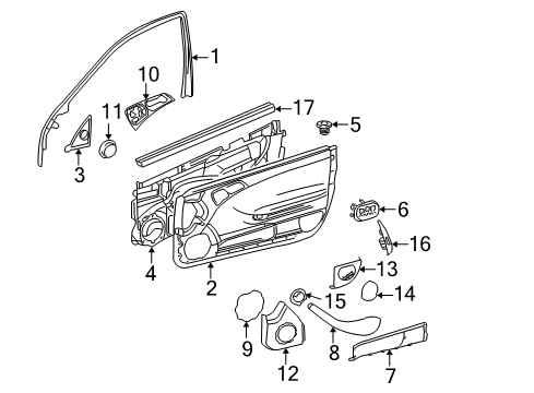 2002 Mercedes-Benz C230 Interior Trim - Door Diagram