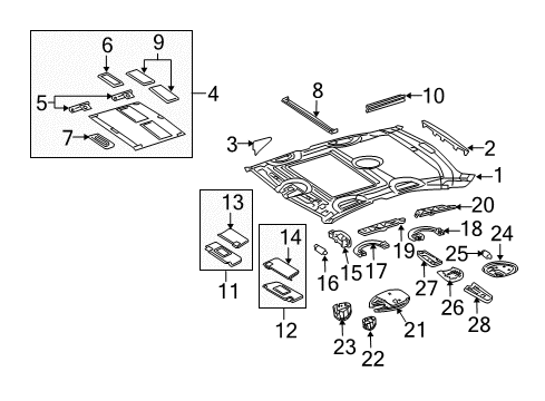 Map Lamp Diagram for 211-820-90-01-7D43