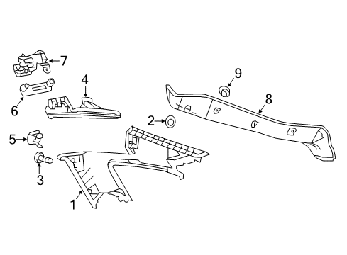 Upper Quarter Trim Support Diagram for 292-695-01-33