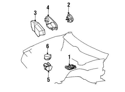 1993 Mercedes-Benz 500SEC Exhaust Manifold Diagram 1