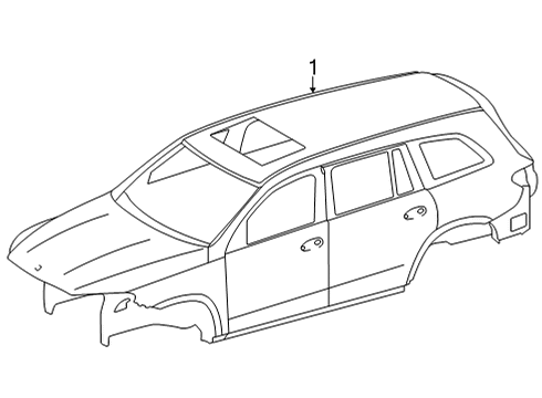 2021 Mercedes-Benz GLS63 AMG Body Shell Diagram