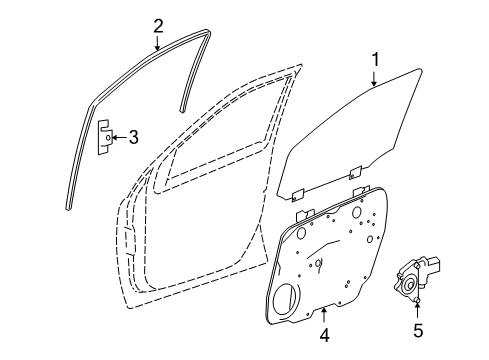 2011 Mercedes-Benz ML450 Front Door Diagram 1