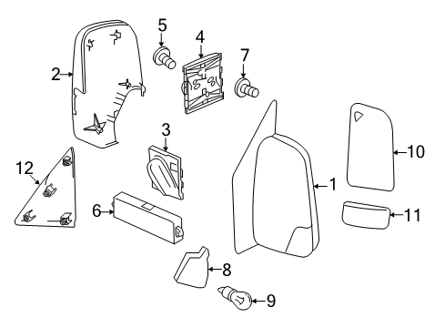 2011 Mercedes-Benz Sprinter 2500 Outside Mirrors Diagram