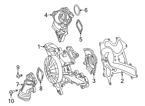 2013 Mercedes-Benz C350 Water Pump Diagram 2