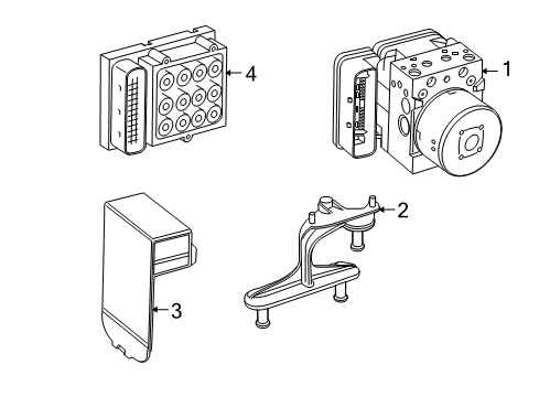 2013 Mercedes-Benz GLK350 Anti-Lock Brakes Diagram 1