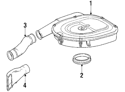 1991 Mercedes-Benz 420SEL Air Intake Diagram