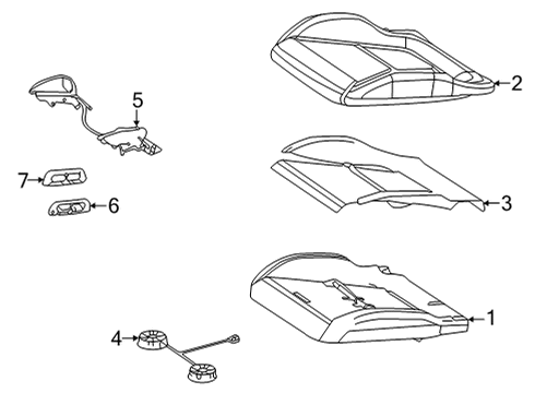 Cushion Cover Diagram for 190-910-29-09-64-3D16