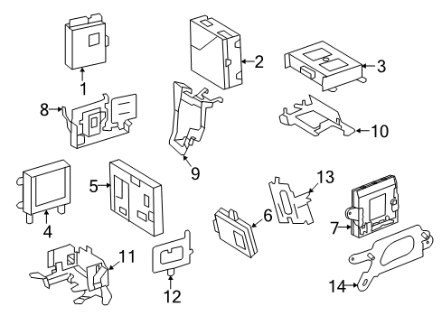 2011 Mercedes-Benz CL600 Control Components Diagram 2