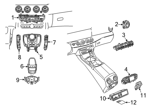 2022 Mercedes-Benz E450 Switches Diagram 1