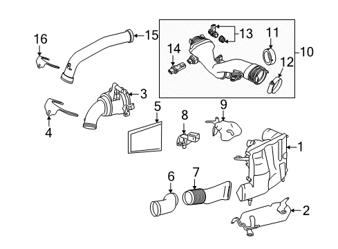 2010 Mercedes-Benz R350 Filters Diagram 1