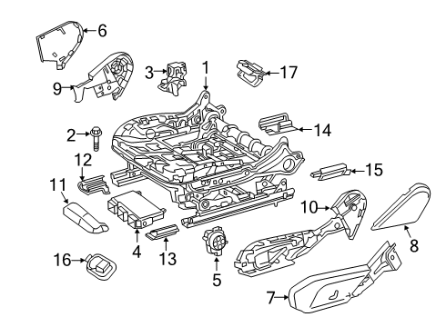 2021 Mercedes-Benz CLS53 AMG Power Seats Diagram