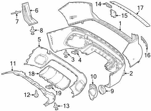 2022 Mercedes-Benz GLB250 Bumper & Components - Rear Diagram 1