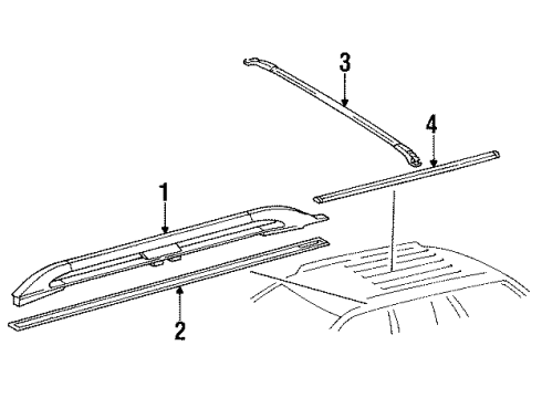 1994 Mercedes-Benz E320 Luggage Carrier Diagram