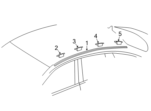 Roof Molding Diagram for 292-690-03-62-5890