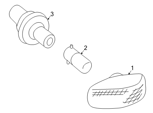 1999 Mercedes-Benz CLK430 Signal Lamps Diagram