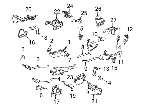 2006 Mercedes-Benz ML500 Exhaust Manifold Diagram