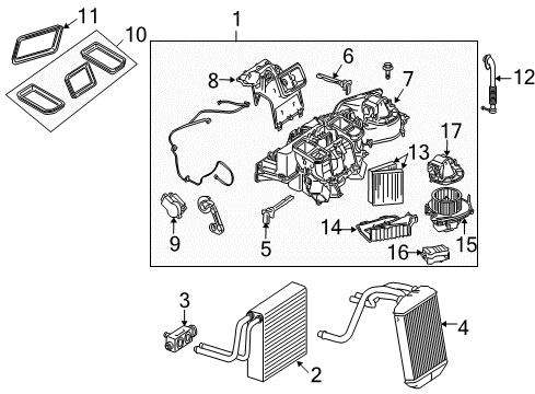 2006 Mercedes-Benz SLK350 Blower Motor & Fan, Air Condition Diagram