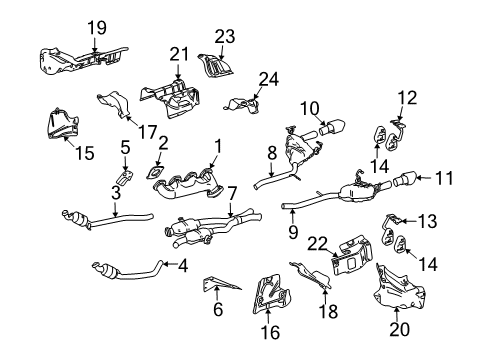 2009 Mercedes-Benz ML550 Exhaust Manifold Diagram