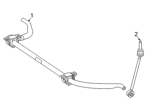 2024 Mercedes-Benz GLE63 AMG S Stabilizer Bar & Components - Front Diagram 1