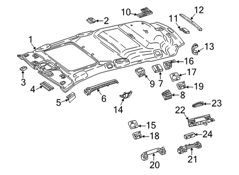 2021 Mercedes-Benz E63 AMG S Interior Trim - Roof Diagram 2