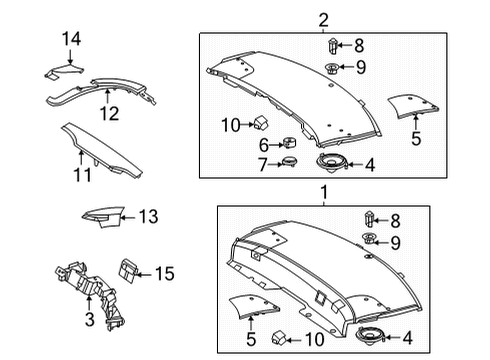 Center Cover Diagram for 223-694-57-00