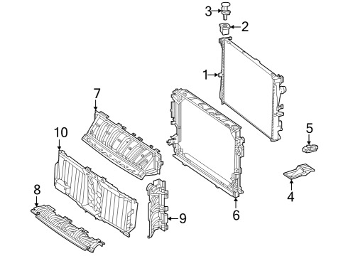 2024 Mercedes-Benz EQE 350+ Radiator & Components Diagram 2