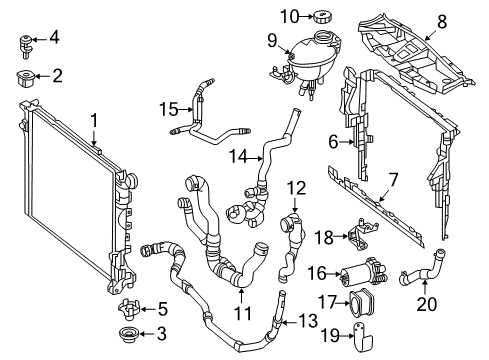 Radiator Insert Diagram for 204-504-05-14