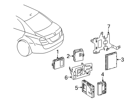 2011 Mercedes-Benz S400 Control Components Diagram