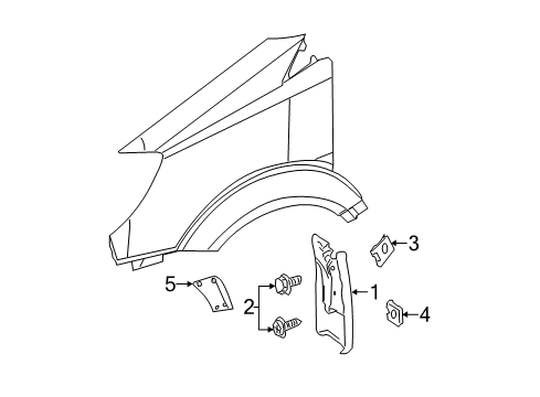 2012 Mercedes-Benz Sprinter 3500 Exterior Trim - Fender Diagram