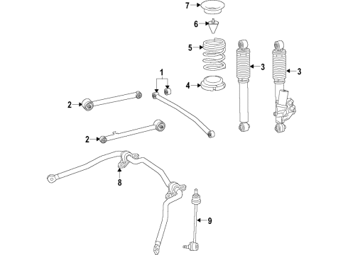 2022 Mercedes-Benz G550 Suspension Components, Stabilizer Bar Diagram