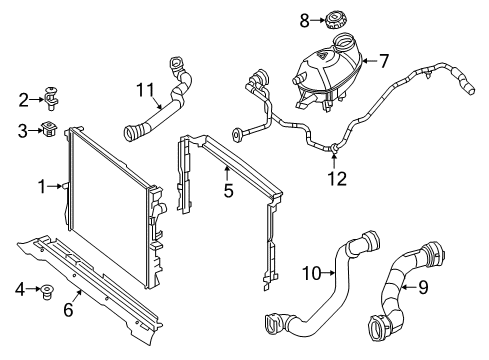 2023 Mercedes-Benz GLC43 AMG Radiator & Components Diagram 2