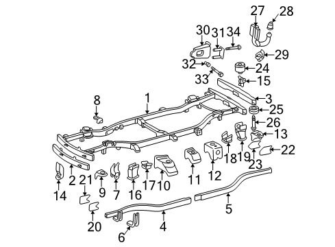 Suspension Support Diagram for 163-310-00-63