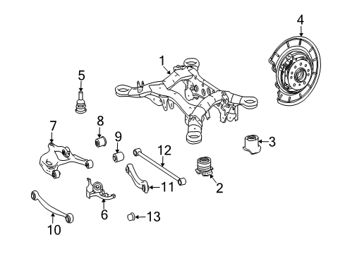 2009 Mercedes-Benz ML320 Rear Suspension, Control Arm Diagram 1