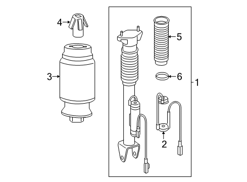 2017 Mercedes-Benz GLE400 Shocks & Components - Rear Diagram 1