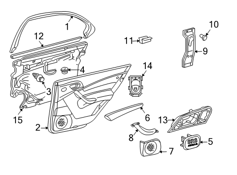 2005 Mercedes-Benz C240 Front Door, Electrical Diagram 5