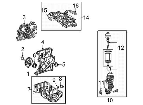 2023 Mercedes-Benz CLA35 AMG Engine Parts Diagram