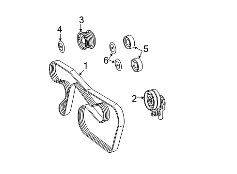 2014 Mercedes-Benz CL65 AMG Belts & Pulleys, Maintenance Diagram