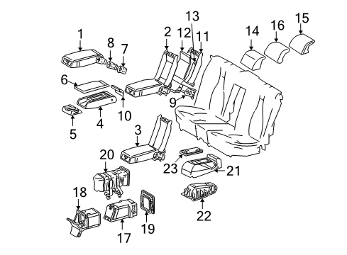 Armrest Base Diagram for 220-970-11-30-8J72