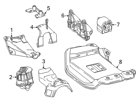 2016 Mercedes-Benz S65 AMG Engine & Trans Mounting Diagram